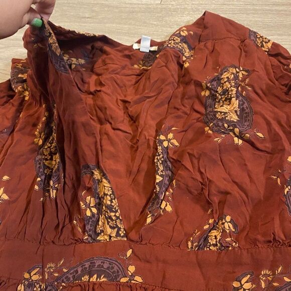 Ecote deep v neck long sleeve short romper size 4 - Picture 2 of 8